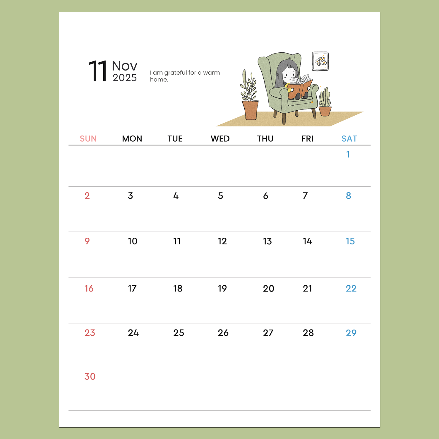 2025 Calendar Printable - Cute Minimal Planner with Illustration and Quotes - Image 15
