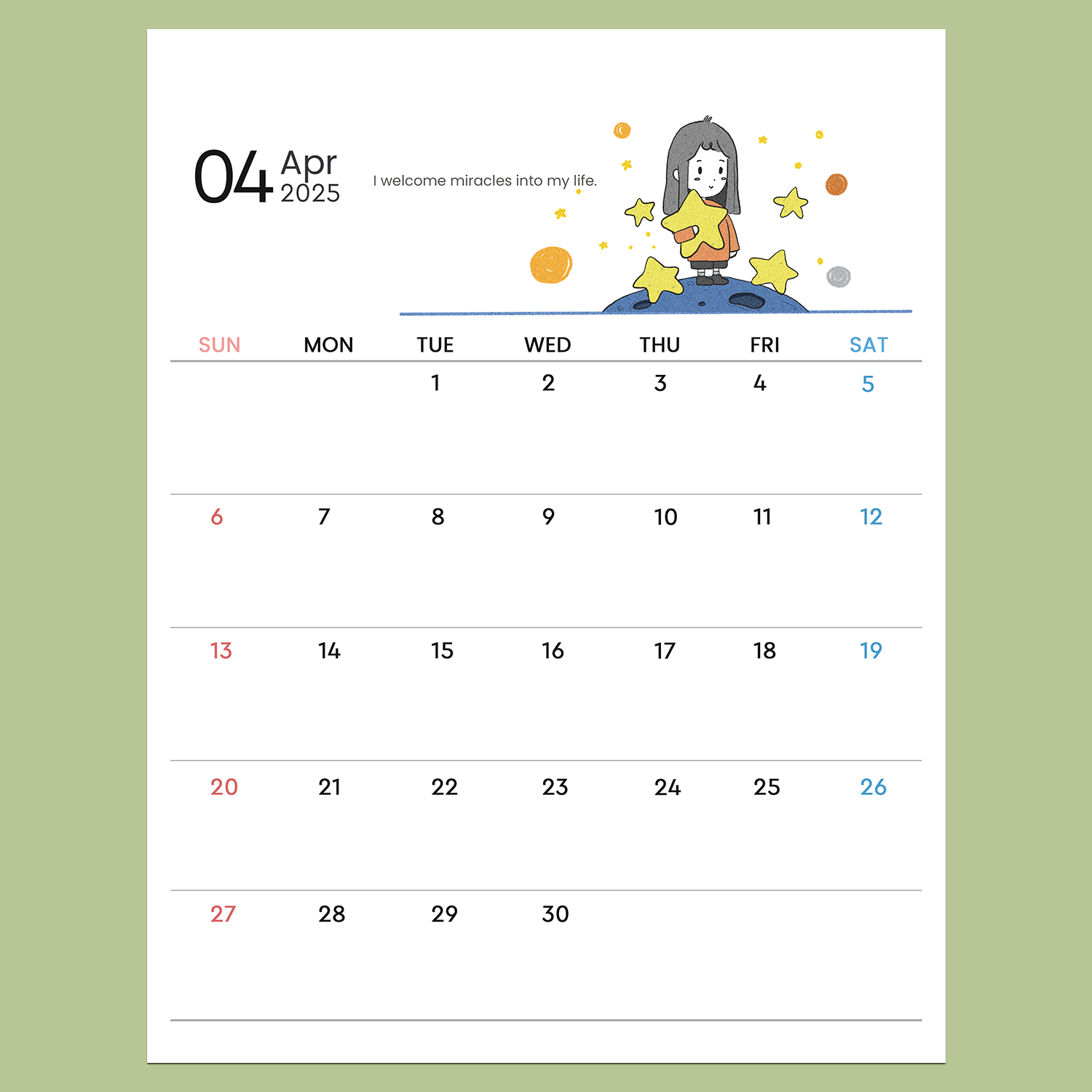 2025 Calendar Printable - Cute Minimal Planner with Illustration and Quotes - Image 8