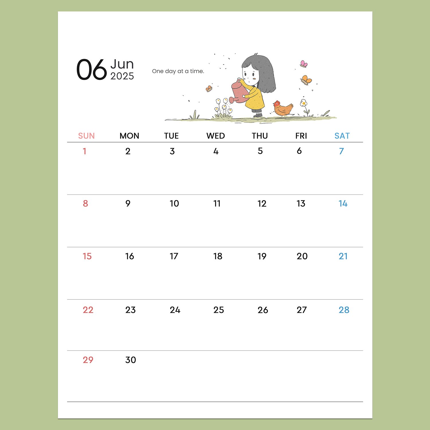 2025 Calendar Printable - Cute Minimal Planner with Illustration and Quotes - Image 10
