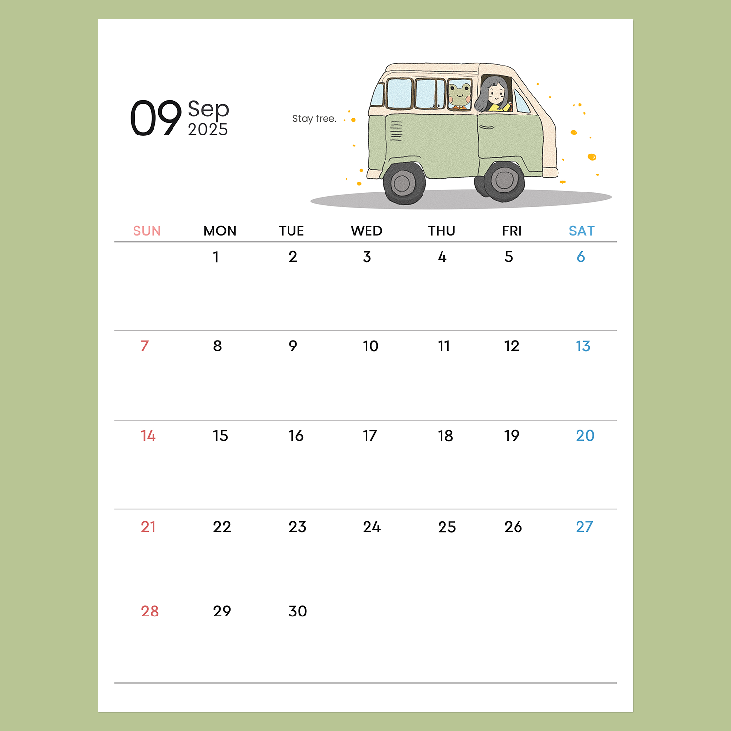 2025 Calendar Printable - Cute Minimal Planner with Illustration and Quotes - Image 13